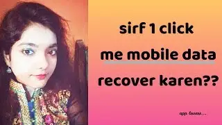 RECOVER YOUR MOBILE DATA IN JUST 2 MINS.