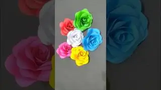 How To Make Realistic and Easy Paper Roses | Rose Flower DIY | Craft Paper Rose Design Part 110