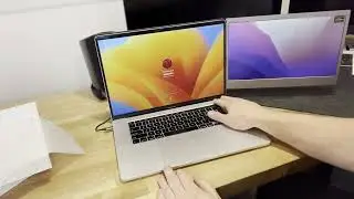 JoyReal Attachable Portable Monitor for MacBook Unboxing Test