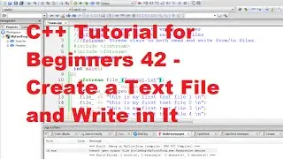 C++ Tutorial for Beginners 42 -Create a Text File and Write in It