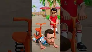 Messi Falls, Ronaldo Stays Strong 😳😂 #shorts