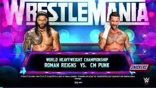Roman Reigns vs CM Punk World Heavyweight Championship - WWE 2K25