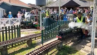 Train rides at Fareham and District Society of Model Engineers Steam Weekend  Saturday 29 July 2023.