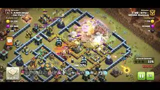 Best th13 attack... full star ⭐⭐⭐golem super wizard peeka attack