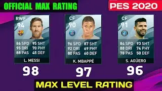 PES 2020 | OFFICIAL ALL BLACK BALL FORWARD MAX LEVEL RATINGS