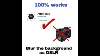 How to Blur Photo Background On Android || AfterFocus apk||
