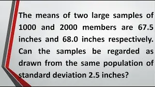 Large sample | Difference of mean | Problem in Tamil