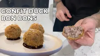 Easy (sous vide)  Confit Cripsy Duck Bon Bons with Hoisin