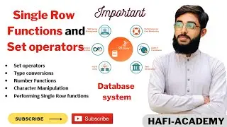 Single Row Functions and Set Operators || Single row & Multi row functions in SQL