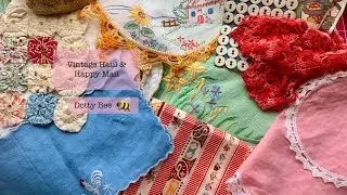 Vintage slow stitch haul and happy mail #slowstitch #vintage #embroidery