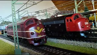 NOHAB - DSB  MY1147 + MY1106 Diesel Locomotive Denmark - Märklin 3067