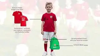 Personalised Kids Wales Style Football Kit #football #footballkits #wales #walesrugby #footballshirt
