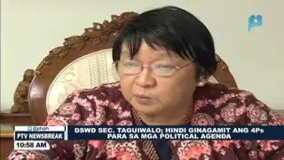 NEWS BREAK | DSWD Sec Taguiwalo: Hindi ginagamit ang 4Ps para sa mga political agenda