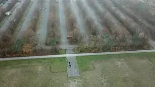 Feldkirchen drone fly / the Heimstettener lake/its so foggy day/jennyscharp in bavaria