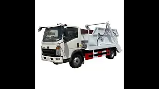 howo 4x2 5cbm swing arm garbage truck