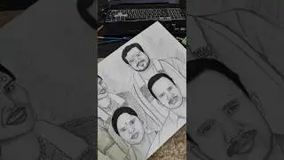 Family Portrait pencil drawing 🎁❤️#shorts #shortsfeed #art #drawingtutorial #howtodraw #trending