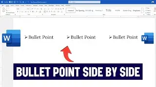 How to Put Bullet Points on One Line in Word | Put bullet points side by side