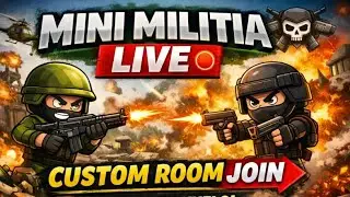 Mini Militia Live Today 🔥 | Custom Match | Join Now | Mini Militia Hindi Live Doodle Army 2 Live