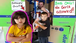 BOYS ONLY no girls ALLOWED Box FORT TENT!!!