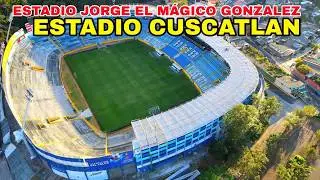MIRA COMO SE ESTAN LOS ESTADIOS JORGE EL M&Aacute;GICO GONZALEZ Y CUSCATLAN. #elsalvador