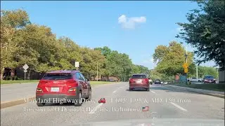 Maryland Highway Drive 🚗 | I-695, I-95 & MD-150 from Towson to O'Donnell Heights, Baltimore 🇺🇸