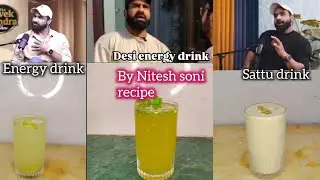 Desi  3 Energy Drink by gym coach Nitesh Soni 💥#niteshsoni#viralvideo #trending #energydrink#recipe
