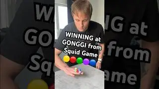 winning at Gonggi from Squid Game (All 5 Rounds) 🔵🟣🟢🔴🟡 #gonggi #squidgame #korean #squidgame2