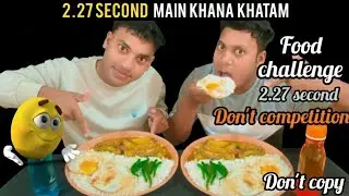 WHOLE FISH EATING CHALLENGE  || SPICY FISH CURRY WITH RICE AND EGG POCH EATING CHALLENGE 🤝