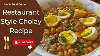 Restaurant Style Cholay Recipe by Hania Food Corner l  لاہوری چھولے بنانے کا طریقہ l Breakfast