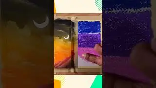 Beautiful day&night drawing || @ArtArena Rooney Arts #shorts #drawing #rainbow #rainbowdrawings