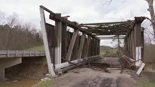 Community hopes to save historic bridge from 1800s badly damaged by tornado