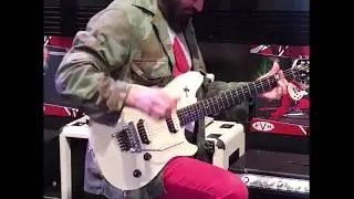 Playing the NEW Ivory Wolfgang Special at NAMM 2018 EVH Booth