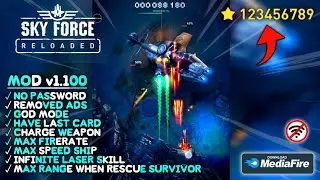 Versi Baru‼️Sky Force Reload Mod Apk v1.100 - Max Firerate, Max Speed Ship, Infinite Laser Skill