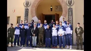 Visita Club Melilla Baloncesto Regimiento Caballeria Alcantara