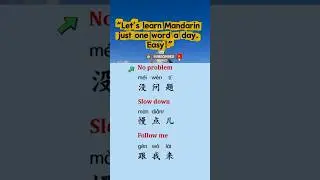 Speak Mandarin: No Problem, Slow Down & Follow Me #learnchinese #shortvideo