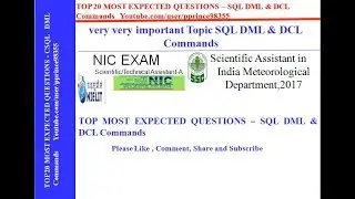 NIELIT-2017 (SQL DML & DCL Commands)