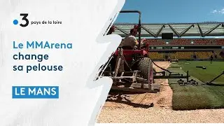 La pelouse du MMArena au Mans fait peau neuve