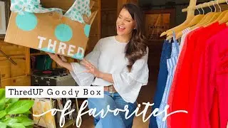 ThredUP GOODY BOX of FAVORITES |ThredUP UNBOXING + REVIEW |THRIFTED CLOTHING HAUL...so addicting!!!