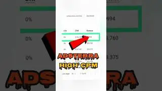 Adsterra High Cpm Revenue 🤑 🤯 | adsterra new earning tricks #adsterratricks #online #money