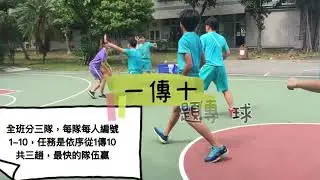 一傳十、搶龍珠_籃球傳接球_體育教學