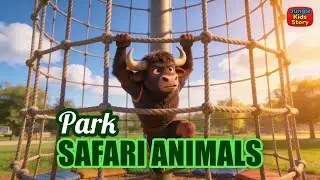 Safari Animal in a Park Sounds Song | Nursery Rhyme for Kids - Learn Animal Names and Sounds