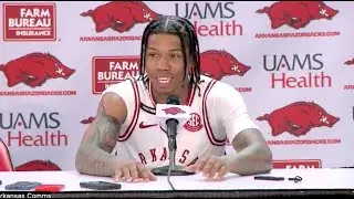 Khalif Battle, Devo Davis postgame - Arkansas 88, Missouri 73