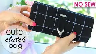 DIY PURSE BAG FAST | Woman Clutch Wallet Idea No Sew Tutorial 2018
