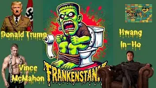 Frankenstank Season VI Monster Cards, Vince McMahon, Hwang In-Ho (Squid Games), Donald Trump!