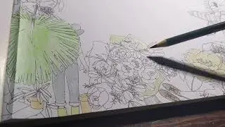 Testing out colors 🖍️ | The Plant Lady Coloring Book| With Music