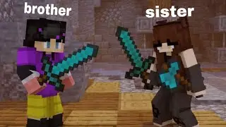 Brother vs sister minecraft pvp challenge 