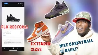 JORDAN 4 CANVAS RESTOCK ON FLX APP‼️ AJ4 PURPLE CANYON PICK UP!AJ1 STARFISH IS IN EXTENDED SIZES!