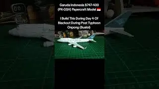 Garuda Indonesia B747-400 (PK-GSH) Papercraft Model 🇮🇩