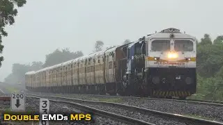 9000 HP (High Horse Power) Single CAB EMDs vs 8500 HP Dual + Single CAB EMD's at MPS| IndianRailways