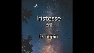 Tristesse ( 슬픔 ) ...  F.Chopin